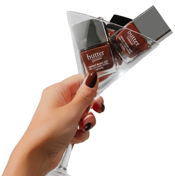 Boozy Chocolate - Patent Shine 10X Nail Lacquer Butter London